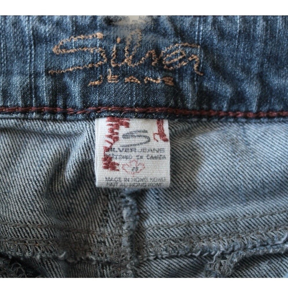 Silver Jeans Cindy Vintage Y2K Low Rise Bootcut Jeans 25/33 Blue Made in Canada - Picture 4 of 8